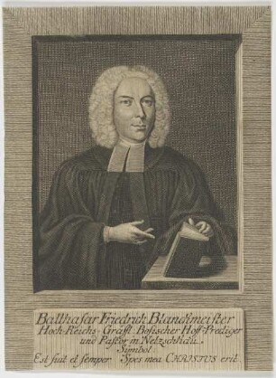 Bildnis des Balthasar Friedrich Blanckmeister
