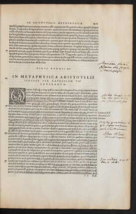 In Metaphysica Aristotelis Isagoge ...