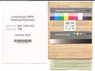 Entnazifizierung Karl Herholz , geb. 04.11.1895 (Metzger)