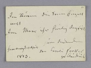 Caroline Perthes. – Hamburg, 17.04.1813