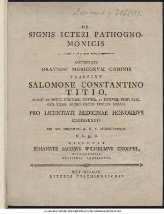 De Signis Icteri Pathognomonicis