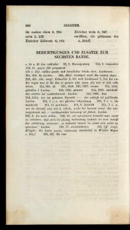 Berichtigungen Und Zusätze Zum Sechsten Bande.