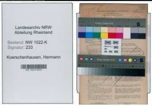 Entnazifizierung Hermann Koerschenhausen , geb. 14.12.1877 (Stadtamtmann)
