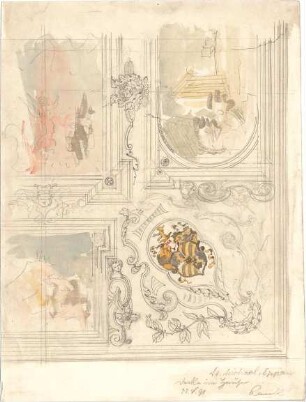 ohne Verfasserangabe; Eppan, Bozen / Südtirol (Italien); Bauaufnahmen - St. Michael in Eppan, Decke (Detail)