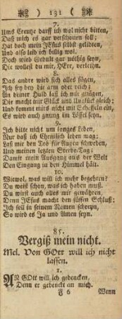 85. Vergiß mein nicht