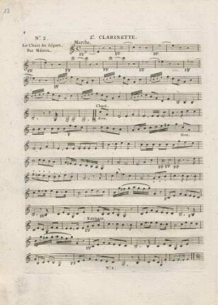 No. 2 Le Chant du départ. Par Méhul.