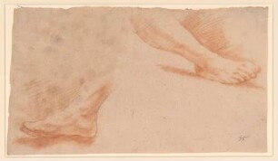 Vouet, Simon: Zeichnungen II, Blatt 35: Studie von zwei Füßen - BSB Cod.icon. 397 b(35