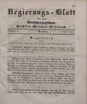 Nr. 21 : 6. Oktober 1863