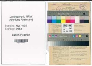 Entnazifizierung Heinrich Lubitz , geb. 15.05.1907 (Steuersachbearbeiter)
