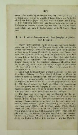 10. Napoleon Buonaparte und seine Feldzüge in Italien und Aegypten