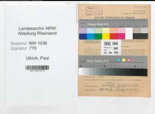 Entnazifizierung Paul Ullrich , geb. 16.10.1902 (Steiger)