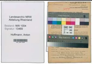 Entnazifizierung Anton Hoffmann , geb. 19.06.1909 (Postschaffner)