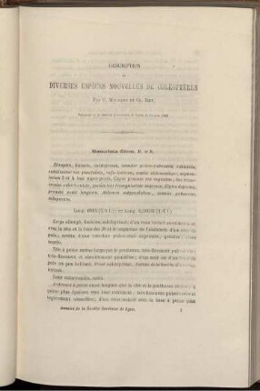 Description De Diverses Especes Nouvelles De Celeooteres