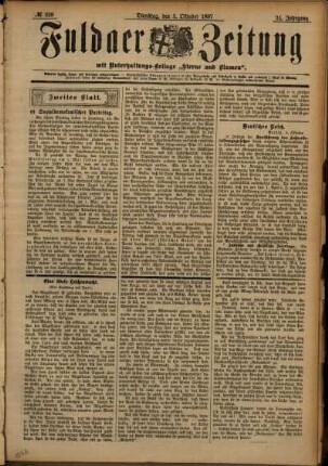 Zweite Ausgabe vom Dienstag, den 05. Oktober 1897.