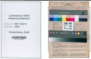 Entnazifizierung Adolf Hockenbring , geb. 20.12.1894 (Techniker)