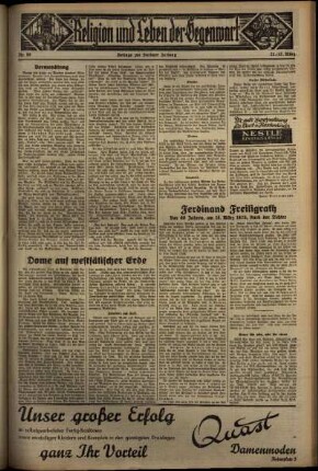 Dritte Ausgabe vom Sonntag, den 22. März 1936.