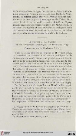 Le peintre J.- L. Barbier et les conquêtes artistiques en Belgique (1794)