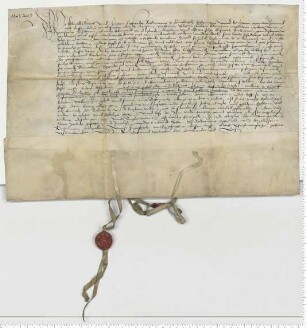 Die Ratsmannen Helmeke Lampe und Jürgen Lafferdes beglaubigen das Testament der Catharina, Witwe des Lutken Hempenn.