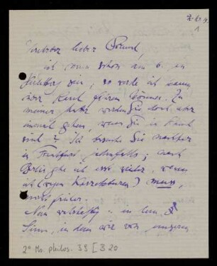 Brief von Franz Rosenzweig an Eduard Strauss