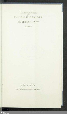 In den Augen der Gesellschaft : Roman
