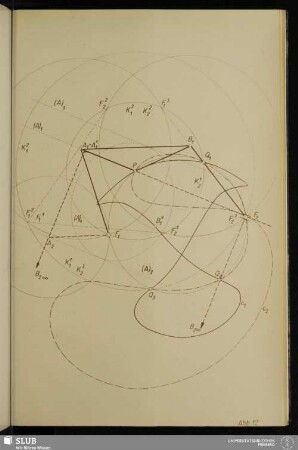 Abb. 12: Konstruktion je eines erzeugenden Getriebes von "..."; u. "..."