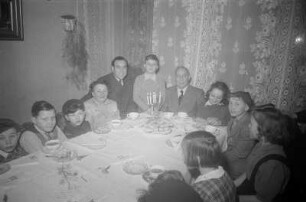 Chanukkah (Lichterfest) : Blick auf Teilnehmer des Festes