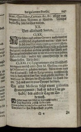 XII. Von allerhand Sorten.