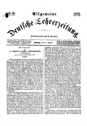 Protokolle der 14. allgemeinen deutschen Lehrerversammlung