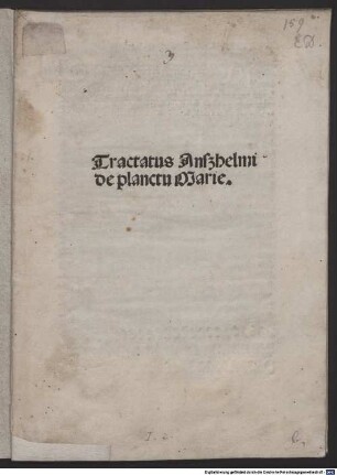 Dialogus beatae Mariae et Anselmi de passione Christi