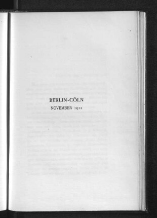 Berlin-Cöln November 1911