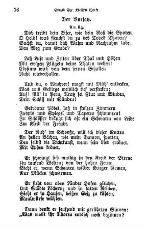 Der Vorsatz. An Uz.