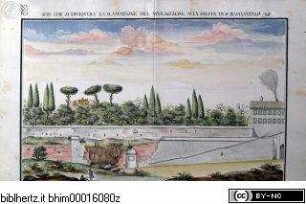 Querschnitt der Spanischen Treppe und des angrenzenden Gebietes