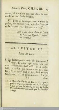 Chapitre III. Idées de Dieu