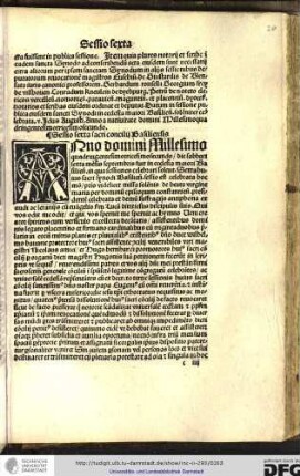 Sessio sexta sacri concilii Basiliensis.