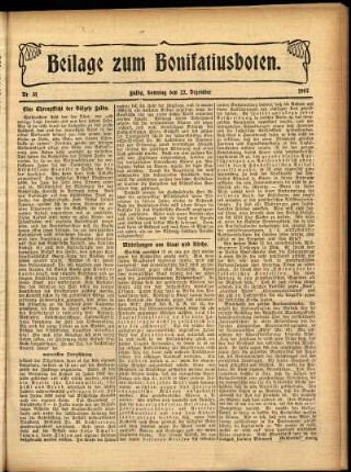Zweite Ausgabe vom Sonntag, den 22. Dezember 1907.