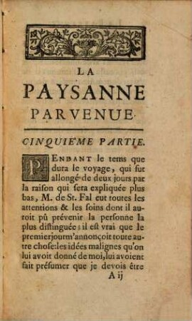 La Paysanne Parvenue, Ou Les Mémoires De Madame la Marquise de L. V., 5