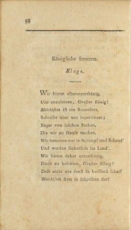 Königliche Sentenz.