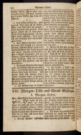 626-637, 960. Die Nacht ist hin, wach auf mein Herz! ... - 980. Grosser Gott! ...