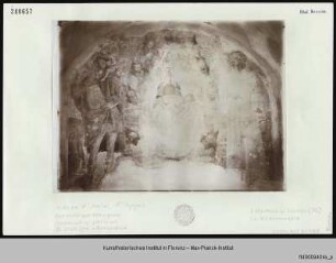 Ausmalung : Madonna in der Mandorla und Heilige