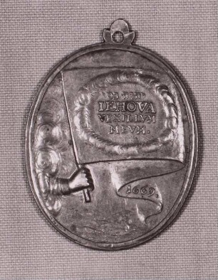 Medaille mit Bildnis Johann Georgs III. von Sachsen (Revers)