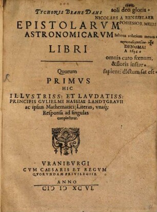 Epistolae astronomicae