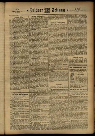 Zweite Ausgabe vom Freitag, den 19. Januar 1912.