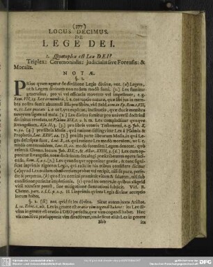 Locus Decimus De Lege Dei
