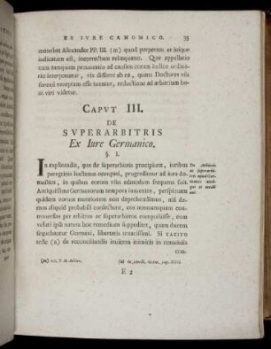Caput III. De Superarbitris Ex lure Germanico.
