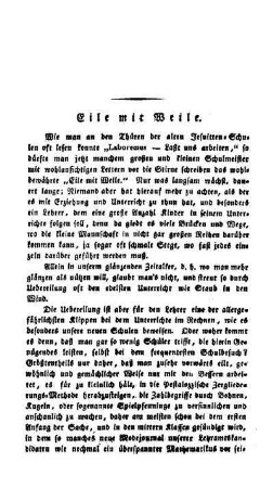 Eile mit Weile