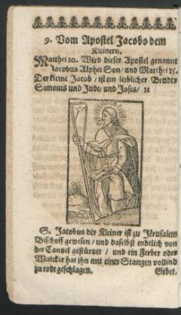 9. Vom Apostel Jacobo dem Kleinern.
