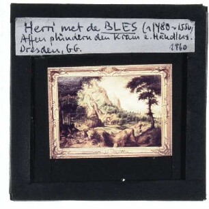 Bles, Affen plündern den Kram eines unter einem Baum eingeschlafenen Händlers (Dresden GAM 806)