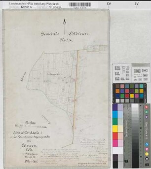 Lünern (Unna), Zusammenlegung Lünern, Bl.11 Brouillonkarte 1 Ostbüren Flur 4
