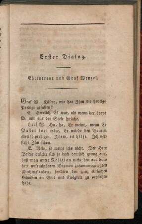 Erster Dialog. Ehrentraut und Graf Wenzel.
