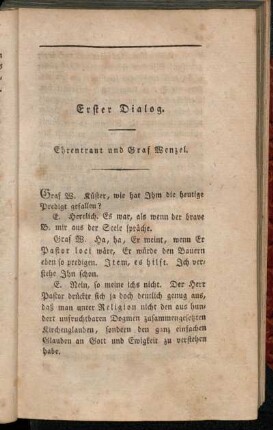 Erster Dialog. Ehrentraut und Graf Wenzel.